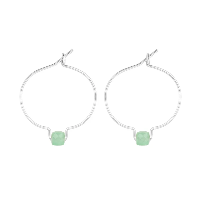 Boucles d'oreilles aventurine & argent