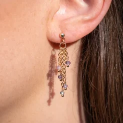 Boucles d'oreilles bianca fluorite