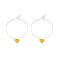 Boucles d'oreilles citrine & argent