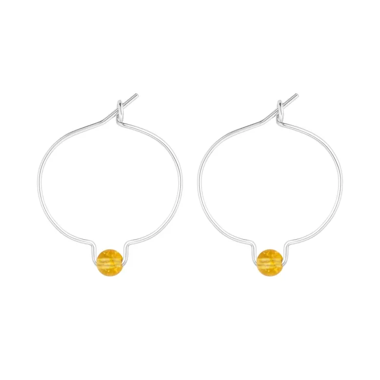 Boucles d'oreilles citrine & argent