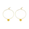 Boucles d'oreilles citrine & or