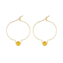 Boucles d'oreilles citrine & or