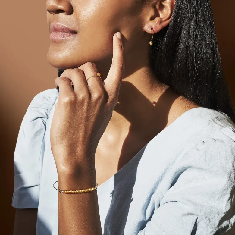 Boucles d'oreilles citrine & or