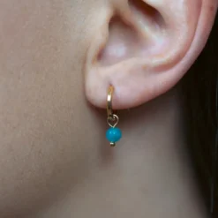 Boucles d'oreilles créoles apatite