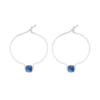 Boucles d'oreilles cyanite & argent