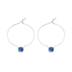 Boucles d'oreilles cyanite & argent