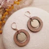 Boucles d'oreilles en bois bulle or