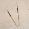 Boucles d'oreilles en turquoise verte