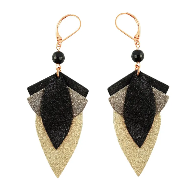 Boucles d'oreilles grand lotus or