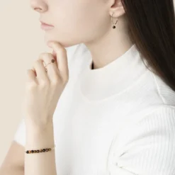 Boucles d'oreilles œil-de-tigre & arg
