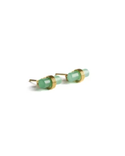 Boucles d'oreilles ilios aventurine Vert