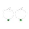 Boucles d'oreilles jade & argent
