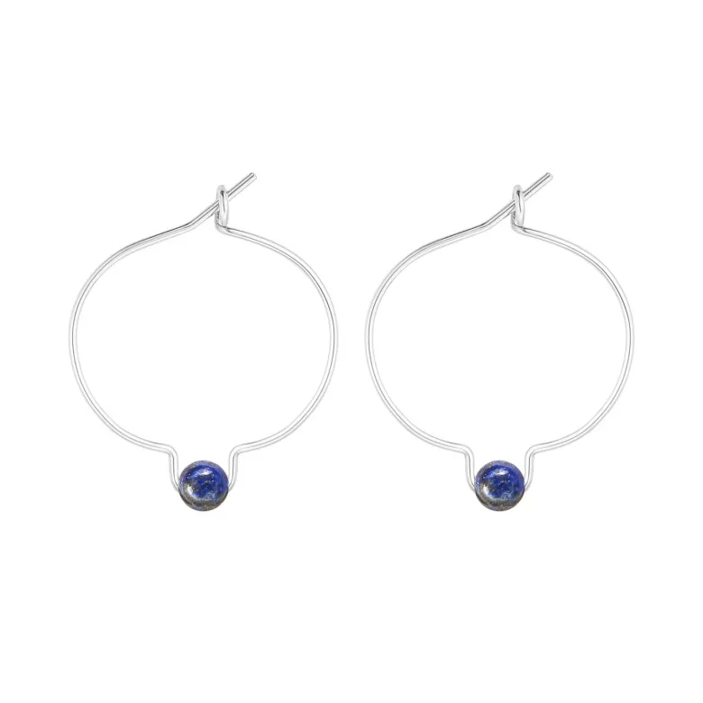 Boucles d'oreilles lapis lazuli & arg