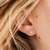 Boucles d'oreilles or puces argent