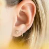 Boucles d'oreilles or puces soleil