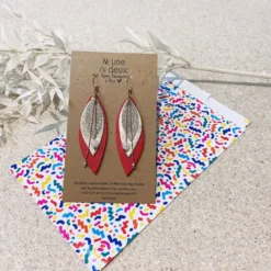 Boucles d'oreilles pop bleu pétrole