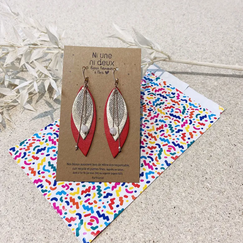 Boucles d'oreilles pop bleu pétrole