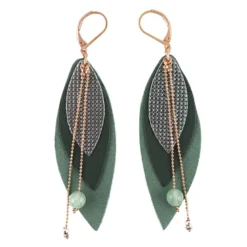 Boucles d'oreilles pop vert de gris