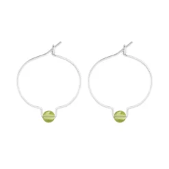 Boucles d'oreilles péridot & argent