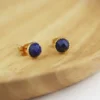 Boucles d'oreilles puces - lapis lazuli