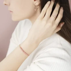 Boucles d'oreilles rhodochrosite & arg