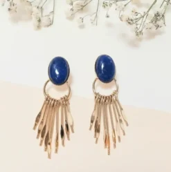 Boucles edmond p lapis lazuli