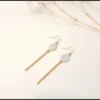 Boucles grand nino gm nacre blanche