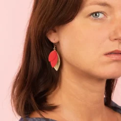 Boucles mini céleste rouge