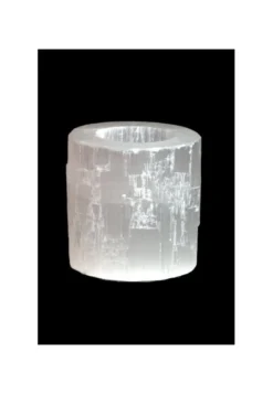 Bougeoir cylindrique en sélénite 0.5-0.7
