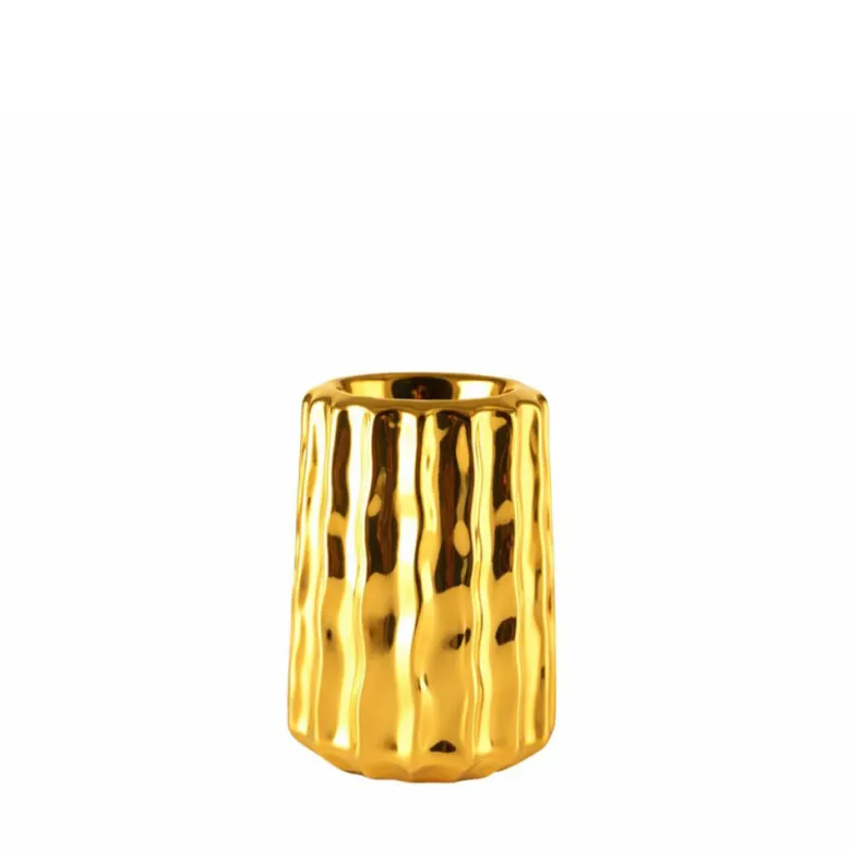 Bougeoir doré brillant