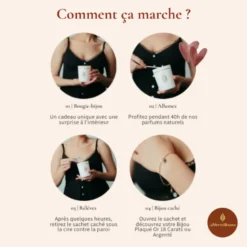 Bougie-bijou avec collier cristal solitaire - cadeau