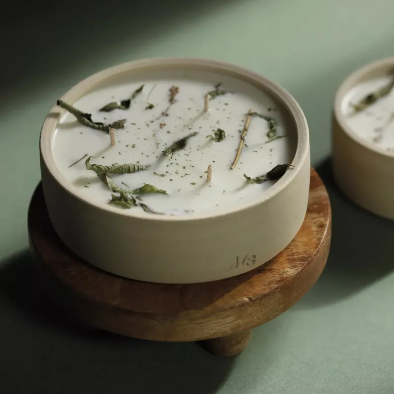 Bougie grès 300g verveine