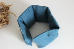 Bouillotte cervicales lin bleu pétrole