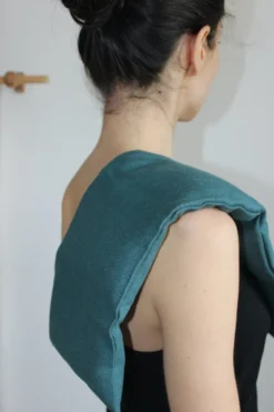 Bouillotte cervicales lin vert sapin