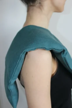 Bouillotte cervicales lin vert sapin
