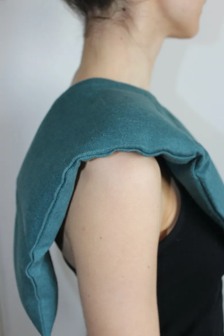 Bouillotte cervicales lin vert sapin