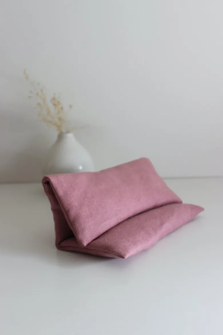 Bouillotte micro onde - lin vieux rose