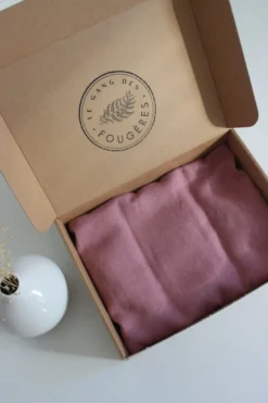 Bouillotte micro onde - lin vieux rose