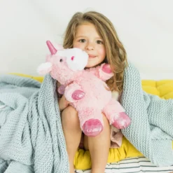 Bouillotte peluche naturelle licorne cos
