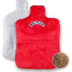 Bouillotte pepins de raisin polaire rouge chaud ou froid micro-ondes freezer