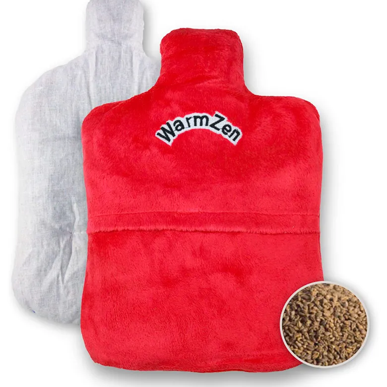 Bouillotte pepins de raisin polaire rouge chaud ou froid micro-ondes freezer