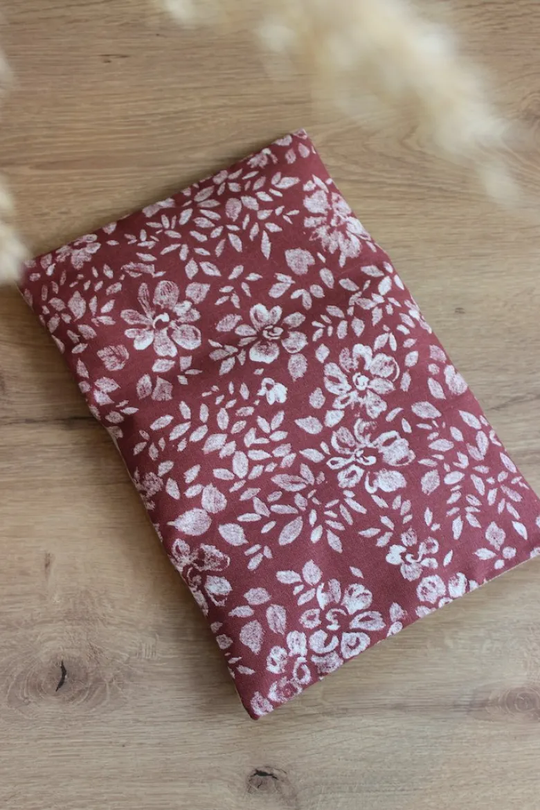 Bouillotte sèche -fleurs craie marsala