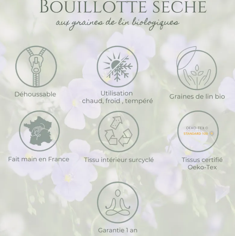 Bouillotte sèche kintsugi bleue
