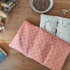 Bouillotte sèche kintsugi corail