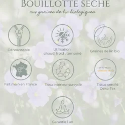 Bouillotte sèche kintsugi corail