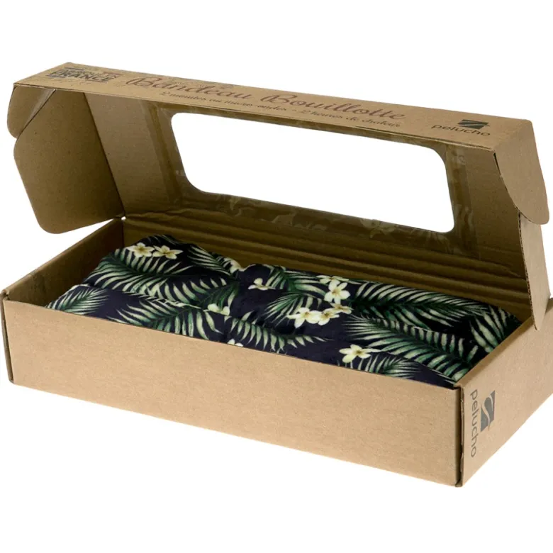 Bouillotte tour de cou tropical noir