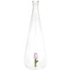 Bouteille Botanical artisanale en verre borosilicate 1L Tulipe rose