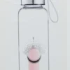 Bouteille en verre pointe quartz rose