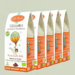 Box de 5 x 250g cafés moulu bio brésil mexique