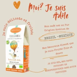 Box de 10 x 200 g de cafés grain bio du brésil et mexique